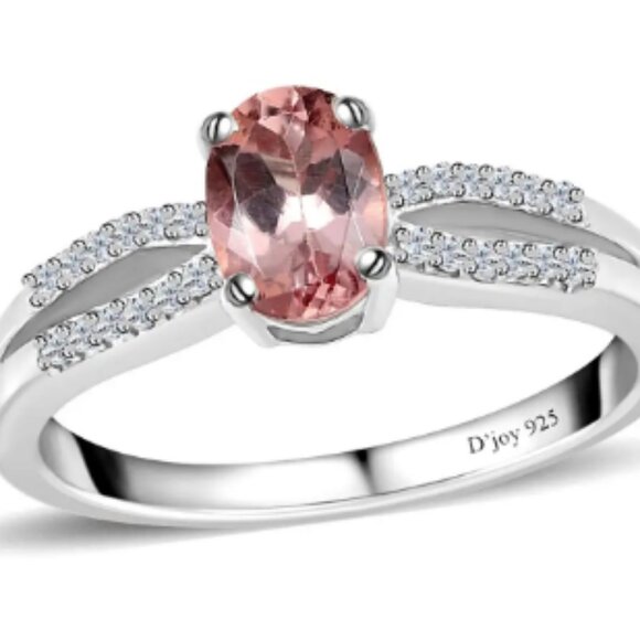 Jewelry - Blush Apatite and Moissanite Ring